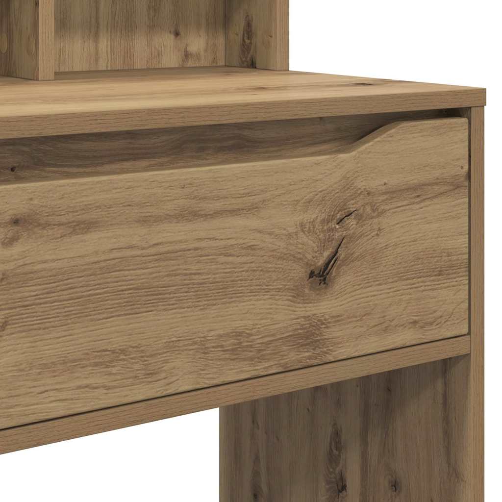 Slaapkamer Kaptafels met lade Artisan Eiken 80 x 39,6 x 135 cm is nu te koop bij PeponiXL, paradijselijk wonen!