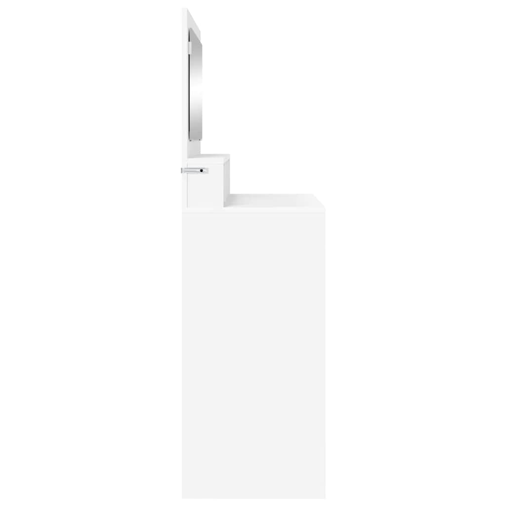 Slaapkamer Kaptafels Wit 80 x 39,6 x 135 cm Bewerkt hout is nu te koop bij PeponiXL, paradijselijk wonen!