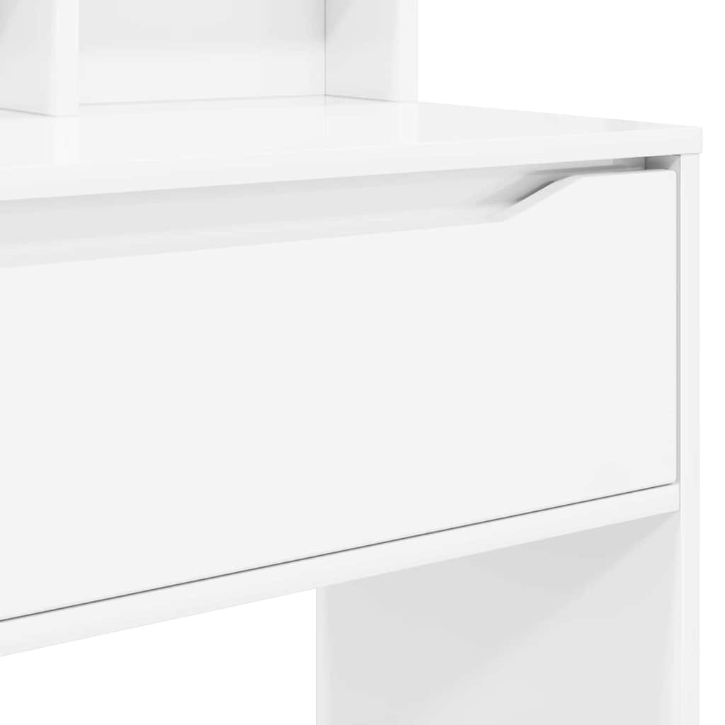 Slaapkamer Kaptafels met lade Hoogglans wit 80 x 39,6 x 135 cm is nu te koop bij PeponiXL, paradijselijk wonen!