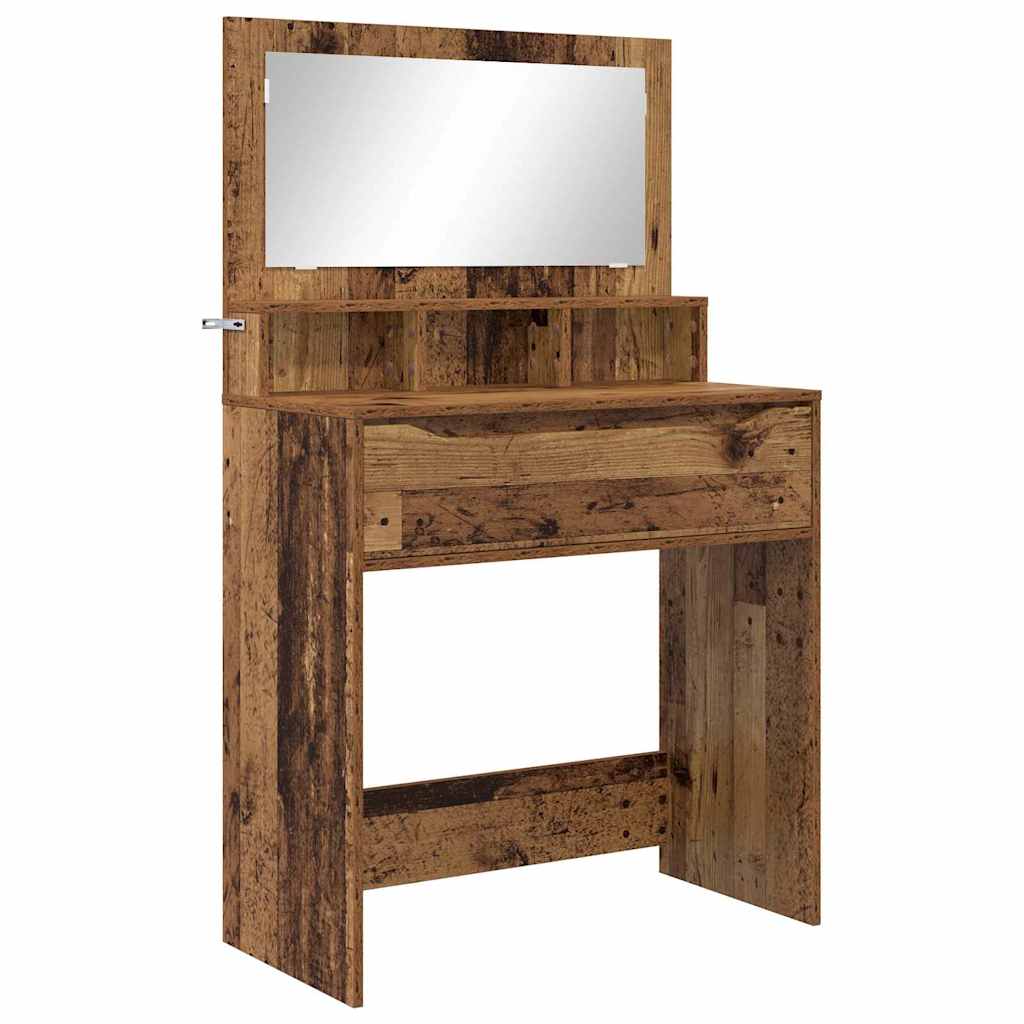 Slaapkamer Kaptafels Oud Hout 80 x 39,6 x 135 cm Bewerkt hout is nu te koop bij PeponiXL, paradijselijk wonen!