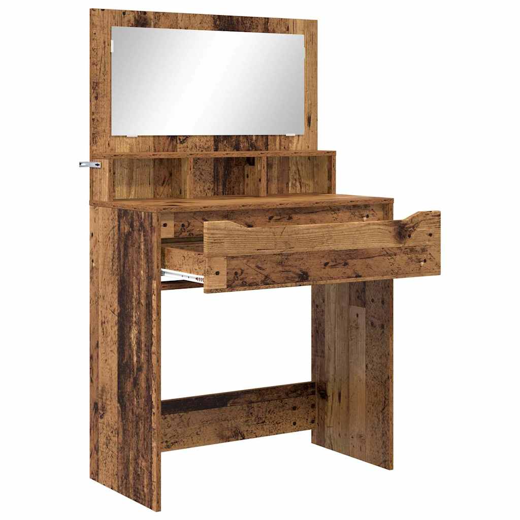Slaapkamer Kaptafels Oud Hout 80 x 39,6 x 135 cm Bewerkt hout is nu te koop bij PeponiXL, paradijselijk wonen!