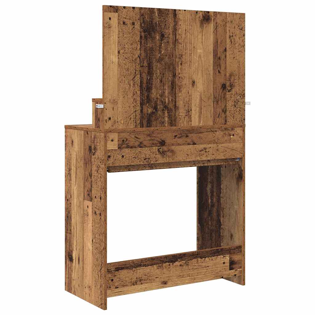 Slaapkamer Kaptafels Oud Hout 80 x 39,6 x 135 cm Bewerkt hout is nu te koop bij PeponiXL, paradijselijk wonen!