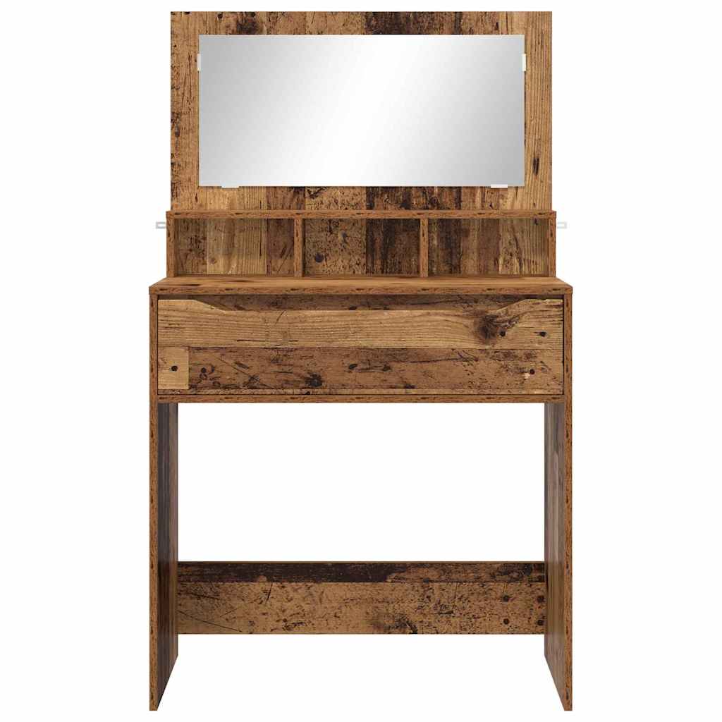 Slaapkamer Kaptafels Oud Hout 80 x 39,6 x 135 cm Bewerkt hout is nu te koop bij PeponiXL, paradijselijk wonen!
