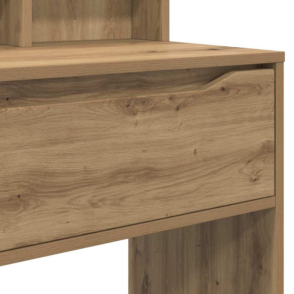 Slaapkamer Kaptafels met lade Artisan Eiken 80 x 39,6 x 135 cm is nu te koop bij PeponiXL, paradijselijk wonen!