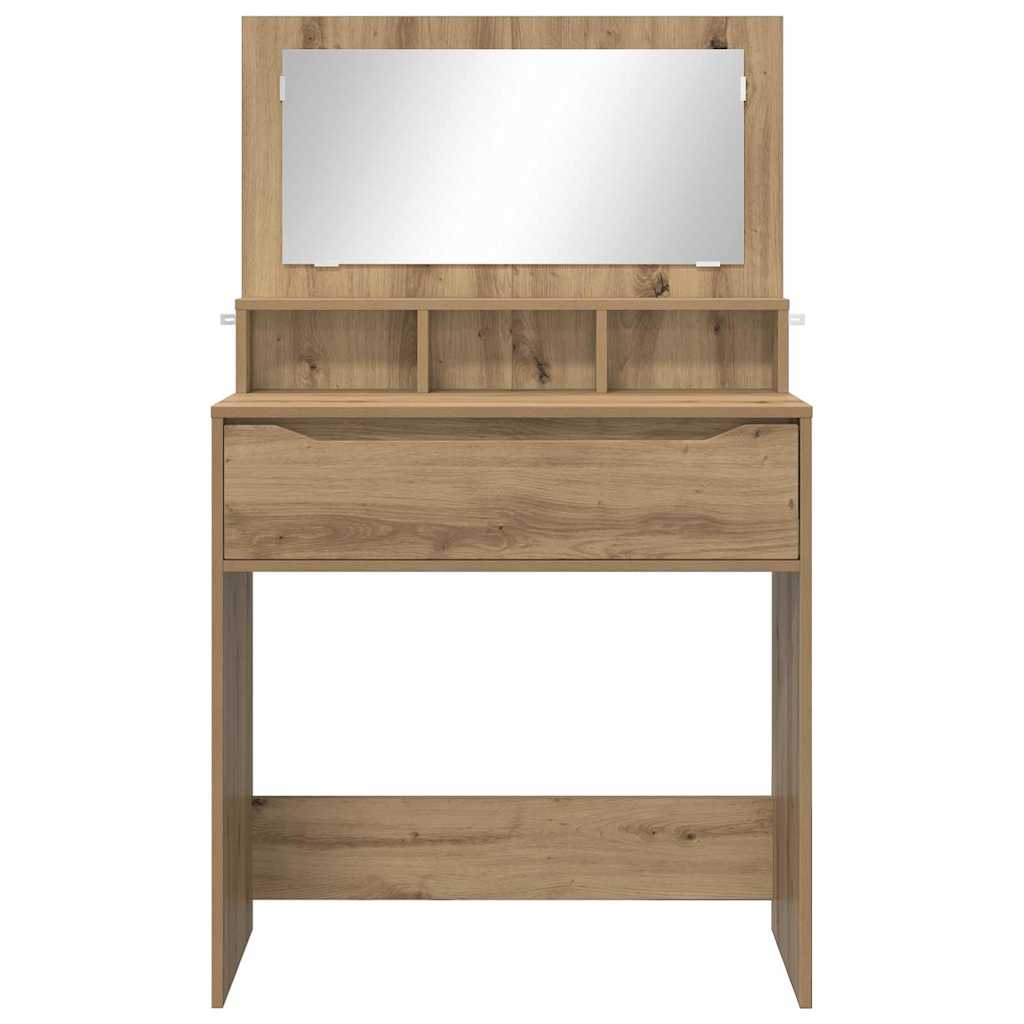Slaapkamer Kaptafels met lade Artisan Eiken 80 x 39,6 x 135 cm is nu te koop bij PeponiXL, paradijselijk wonen!