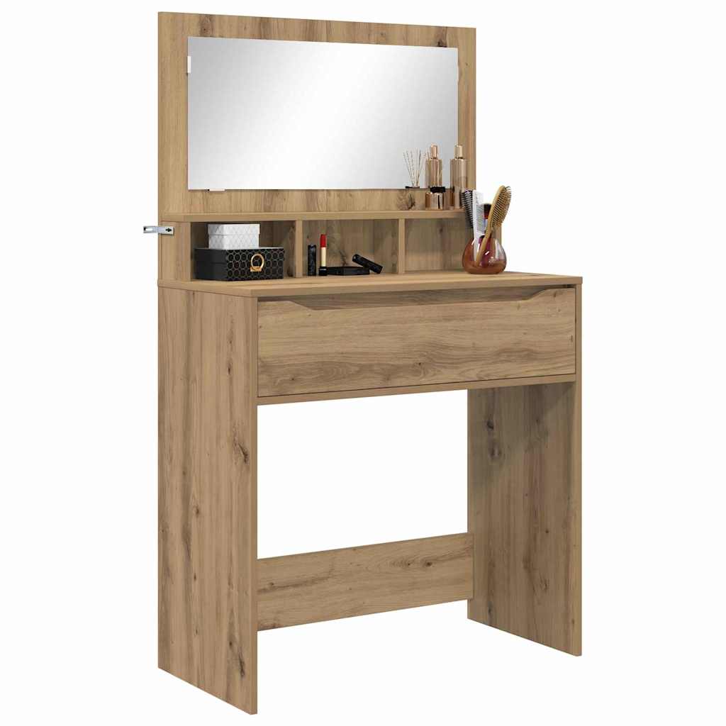 Slaapkamer Kaptafels met lade Artisan Eiken 80 x 39,6 x 135 cm is nu te koop bij PeponiXL, paradijselijk wonen!