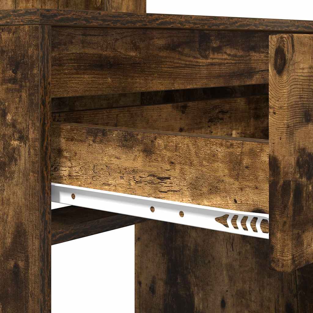 Slaapkamer Kaptafels met lade Gerookt eiken 80 x 39,6 x 135 cm is nu te koop bij PeponiXL, paradijselijk wonen!