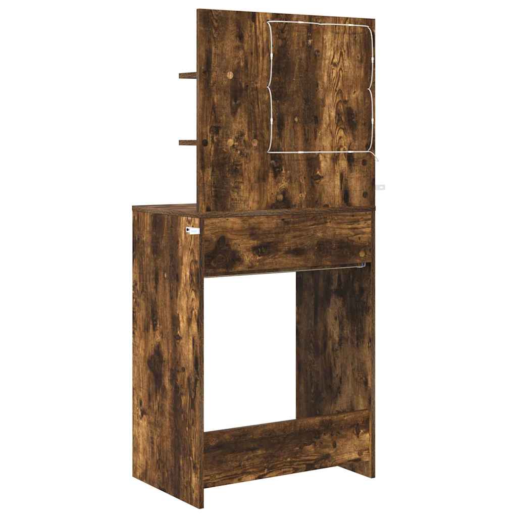 Slaapkamer Kaptafels met lade Gerookt eiken 80 x 39,6 x 135 cm is nu te koop bij PeponiXL, paradijselijk wonen!