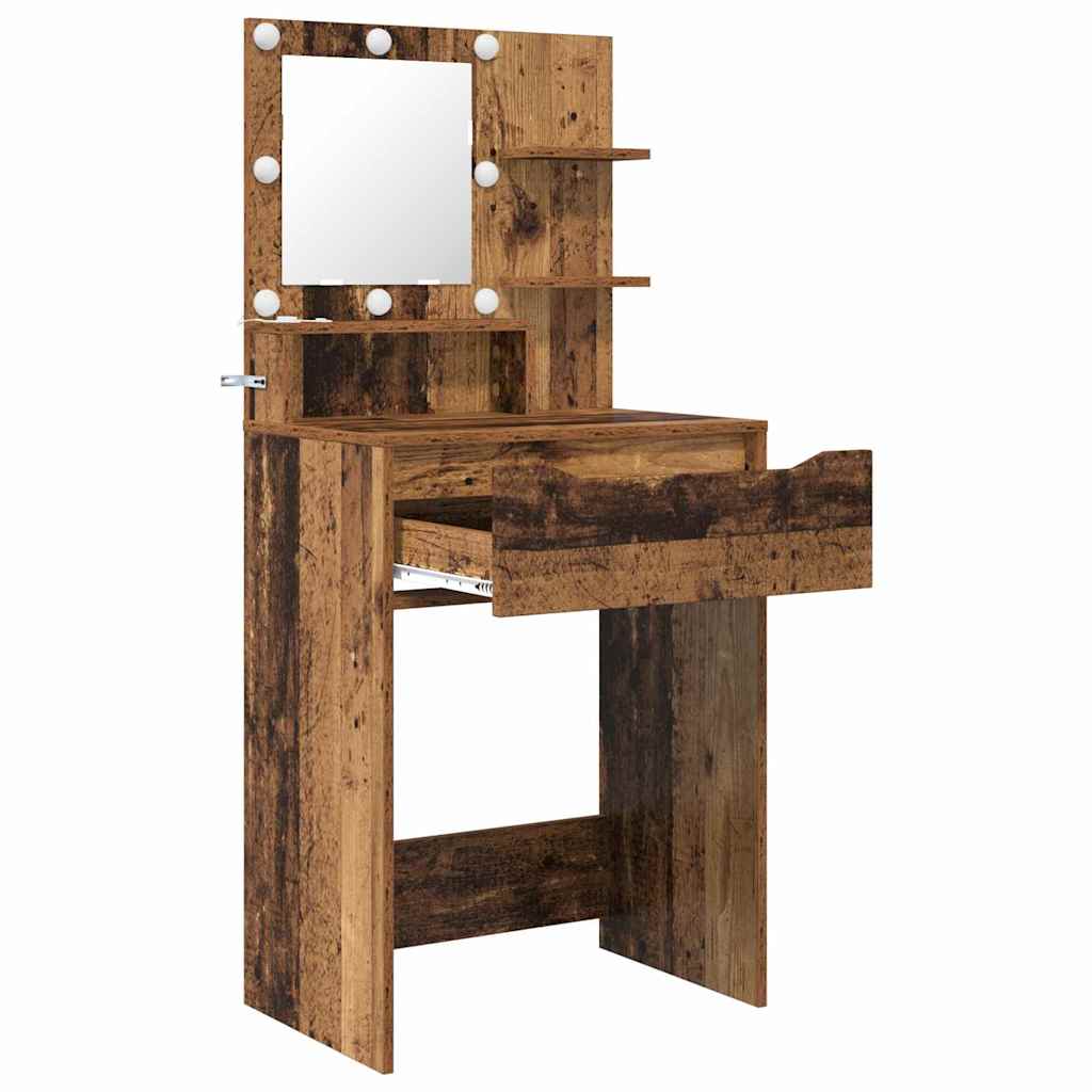 Slaapkamer Kaptafels Oud Hout 80 x 39,6 x 135 cm Bewerkt hout is nu te koop bij PeponiXL, paradijselijk wonen!