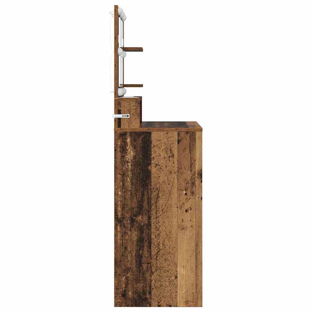 Slaapkamer Kaptafels Oud Hout 80 x 39,6 x 135 cm Bewerkt hout is nu te koop bij PeponiXL, paradijselijk wonen!
