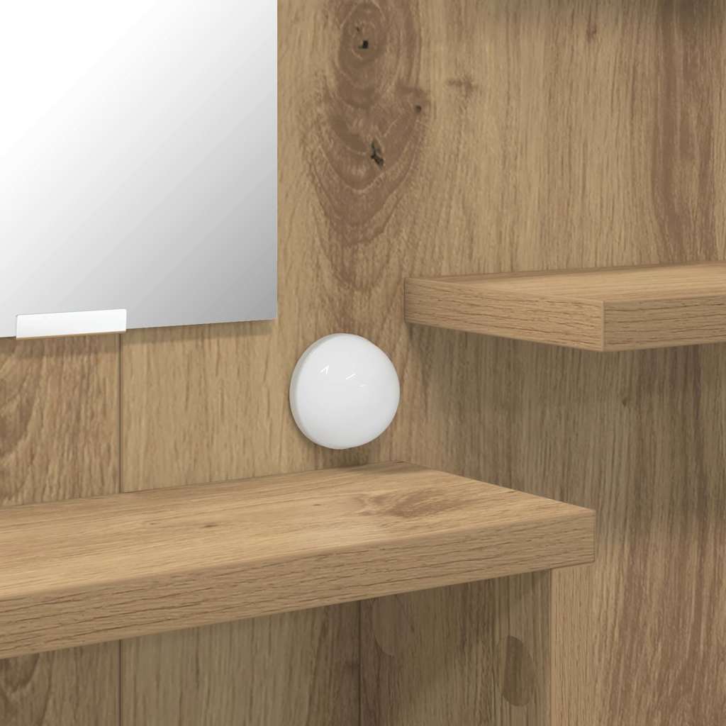 Slaapkamer Kaptafels met lade Artisan Eiken 80 x 39,6 x 135 cm is nu te koop bij PeponiXL, paradijselijk wonen!