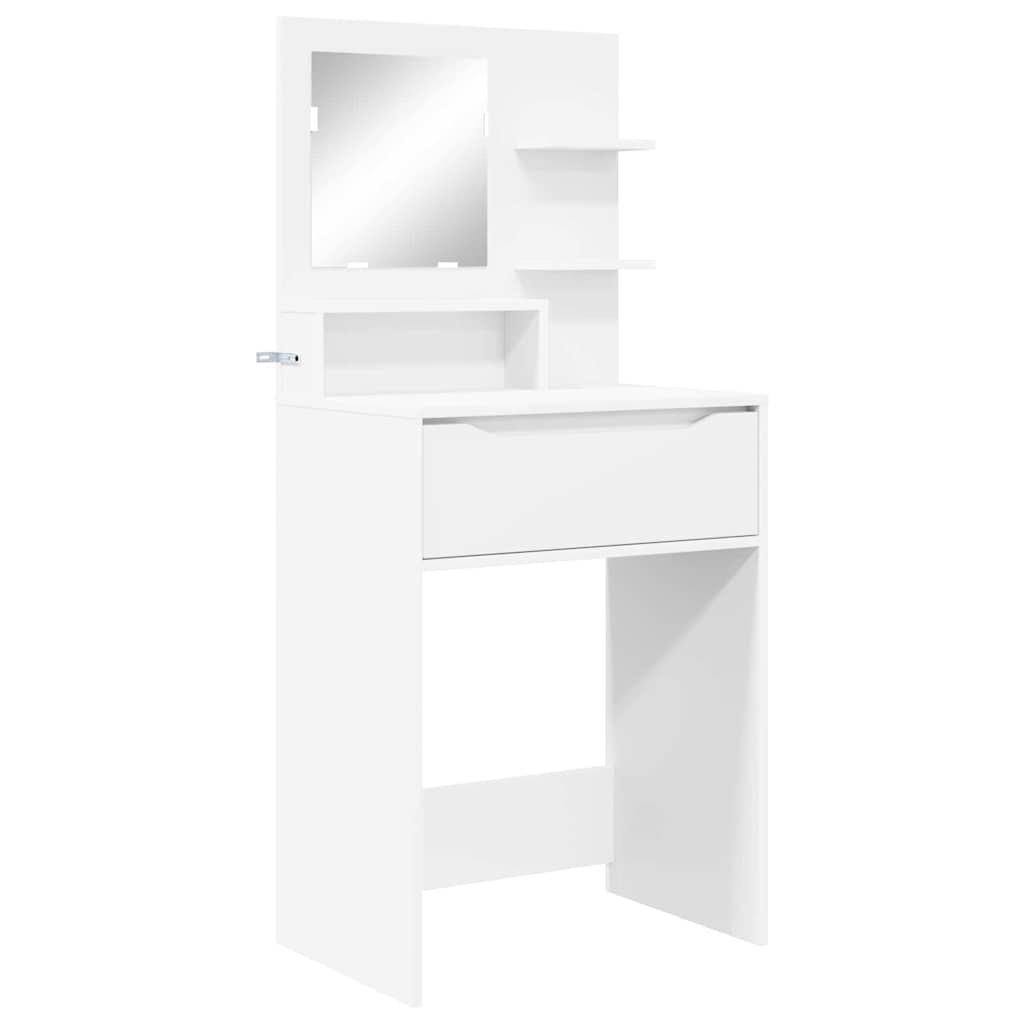 Slaapkamer Kaptafels Wit 80 x 39,6 x 135 cm Bewerkt hout is nu te koop bij PeponiXL, paradijselijk wonen!