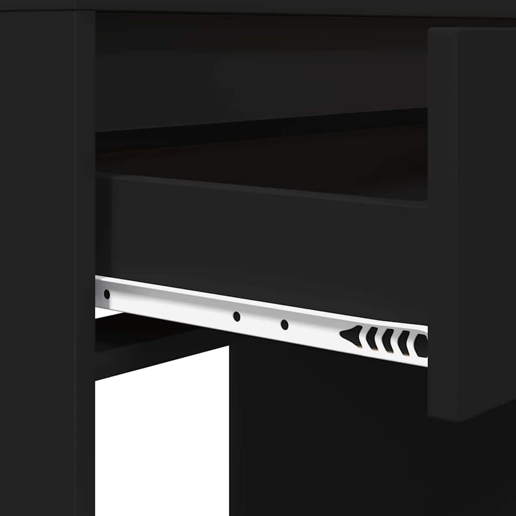 Slaapkamer Kaptafels Zwart 80 x 39,6 x 135 cm Bewerkt hout is nu te koop bij PeponiXL, paradijselijk wonen!