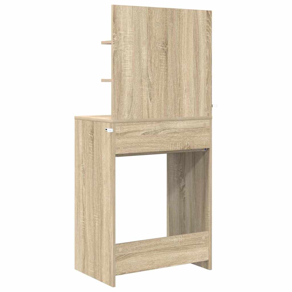 Slaapkamer Kaptafels met lade Sonoma Eiken 80 x 39,6 x 135 cm is nu te koop bij PeponiXL, paradijselijk wonen!