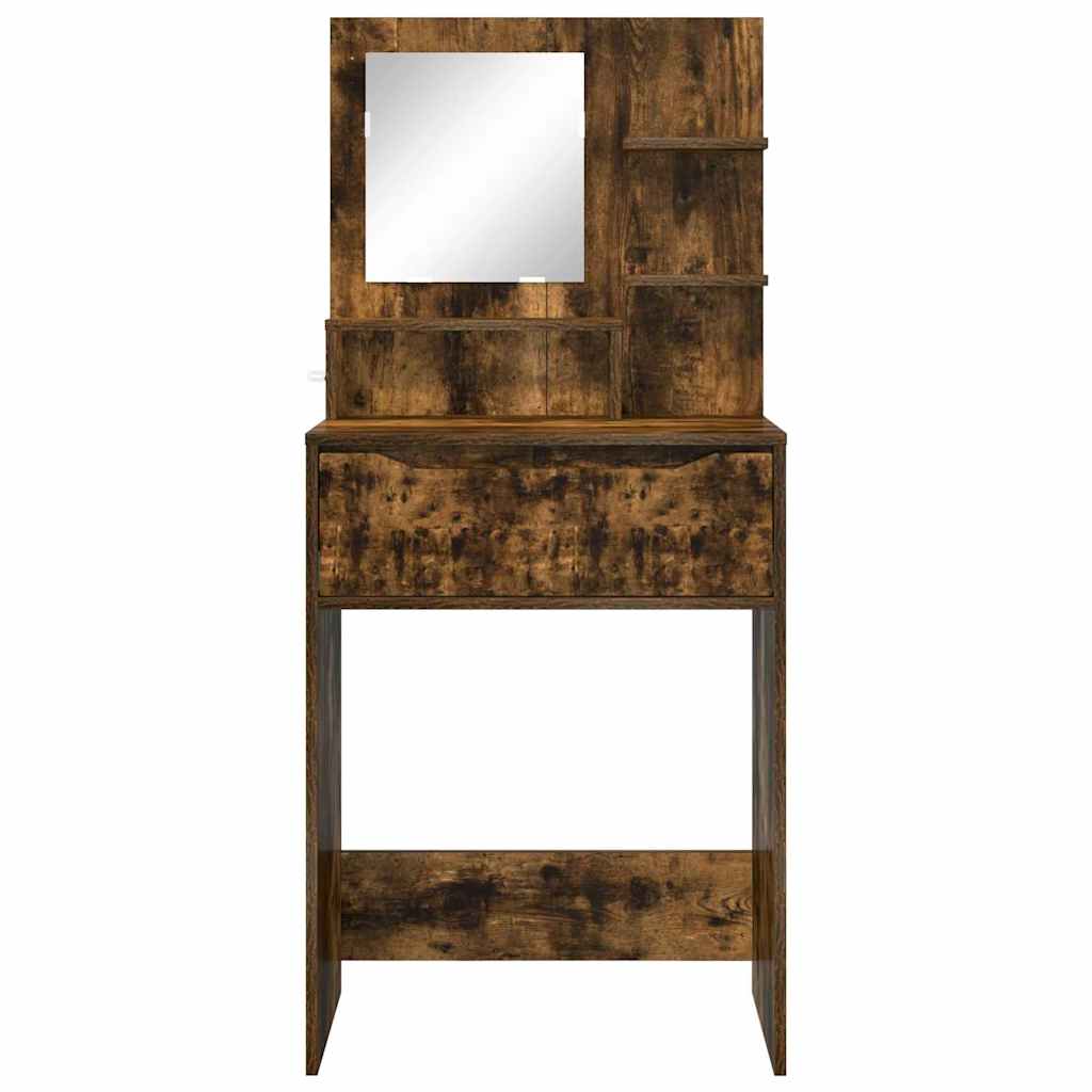 Slaapkamer Kaptafels met lade Gerookt eiken 80 x 39,6 x 135 cm is nu te koop bij PeponiXL, paradijselijk wonen!