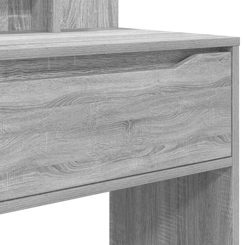 Slaapkamer Kaptafels met lade Grijs Sonoma 80 x 39,6 x 135 cm is nu te koop bij PeponiXL, paradijselijk wonen!