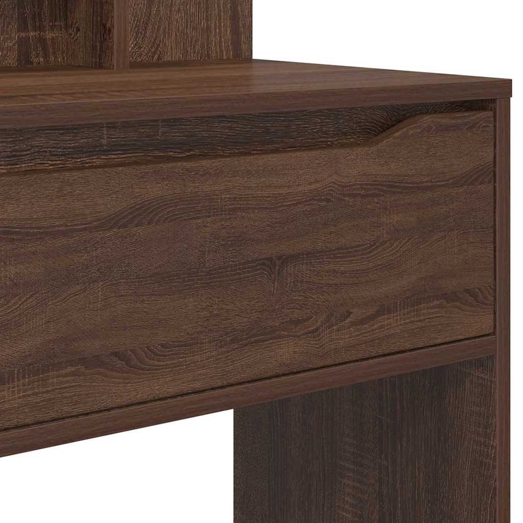 Slaapkamer Kaptafels met lade Bruin Eiken 80 x 39,6 x 135 cm is nu te koop bij PeponiXL, paradijselijk wonen!