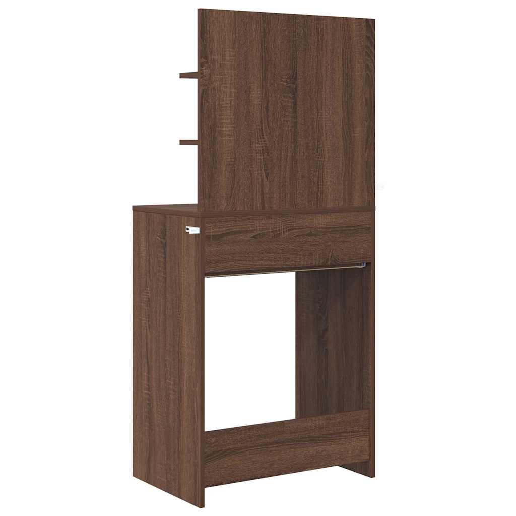Slaapkamer Kaptafels met lade Bruin Eiken 80 x 39,6 x 135 cm is nu te koop bij PeponiXL, paradijselijk wonen!