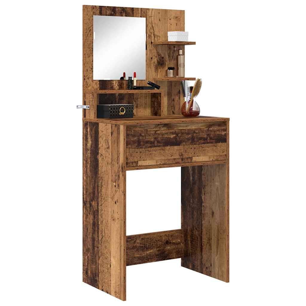 Slaapkamer Kaptafels Oud Hout 80 x 39,6 x 135 cm Bewerkt hout is nu te koop bij PeponiXL, paradijselijk wonen!