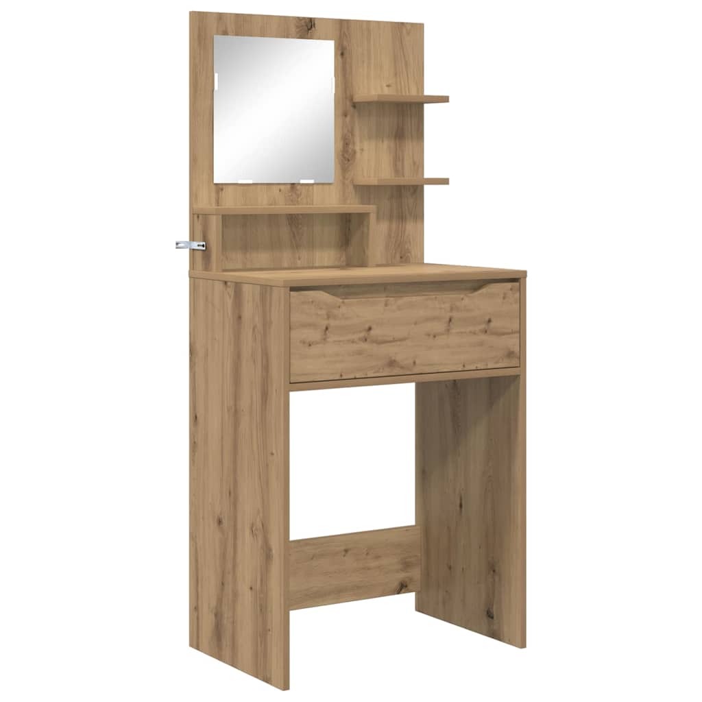 Slaapkamer Kaptafels met lade Artisan Eiken 80 x 39,6 x 135 cm is nu te koop bij PeponiXL, paradijselijk wonen!