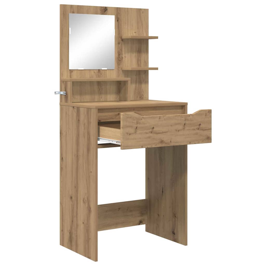 Slaapkamer Kaptafels met lade Artisan Eiken 80 x 39,6 x 135 cm is nu te koop bij PeponiXL, paradijselijk wonen!