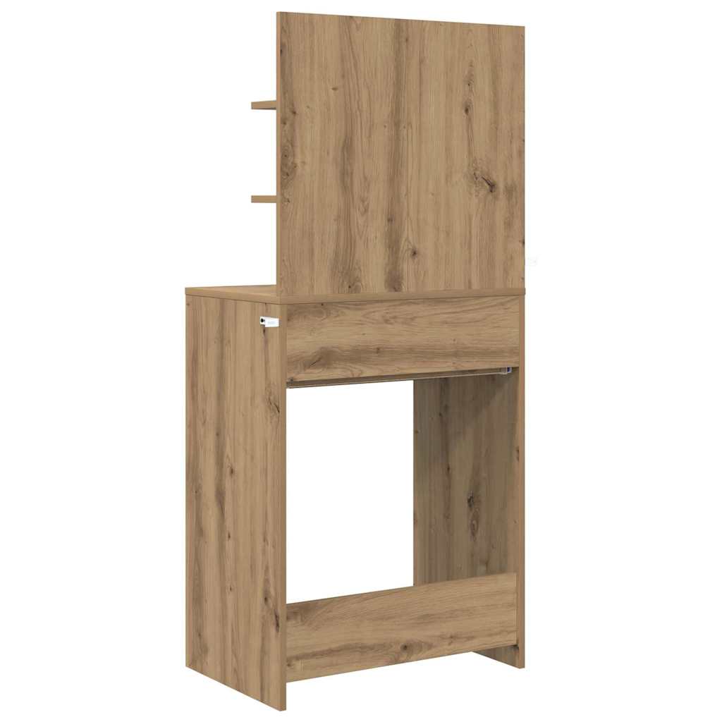 Slaapkamer Kaptafels met lade Artisan Eiken 80 x 39,6 x 135 cm is nu te koop bij PeponiXL, paradijselijk wonen!