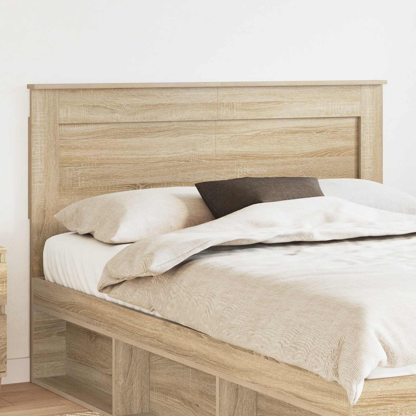 Hoofdbord met hoofdeinde Sonoma Eiken 150 cm Bewerkt hout is nu te koop bij PeponiXL, paradijselijk wonen!