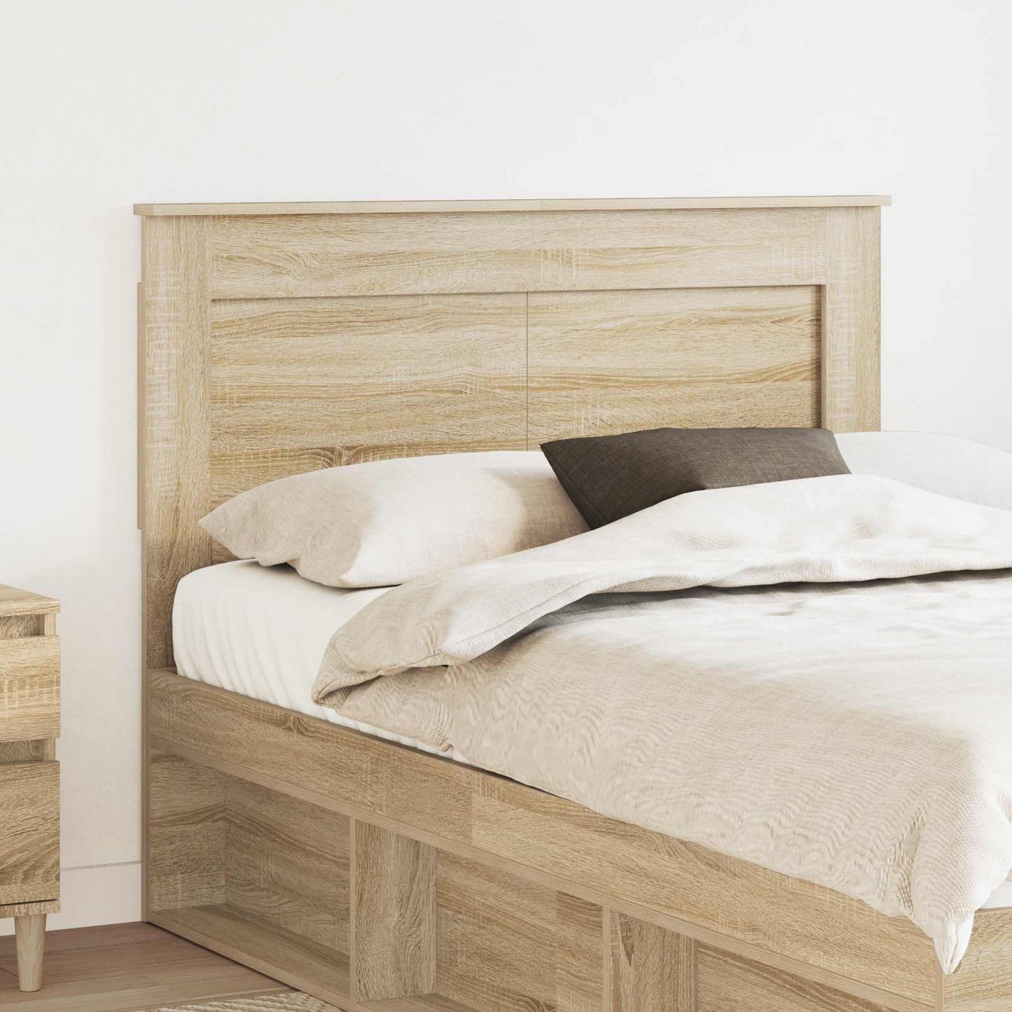 Hoofdbord met hoofdeinde Sonoma Eiken 135 cm Bewerkt hout is nu te koop bij PeponiXL, paradijselijk wonen!