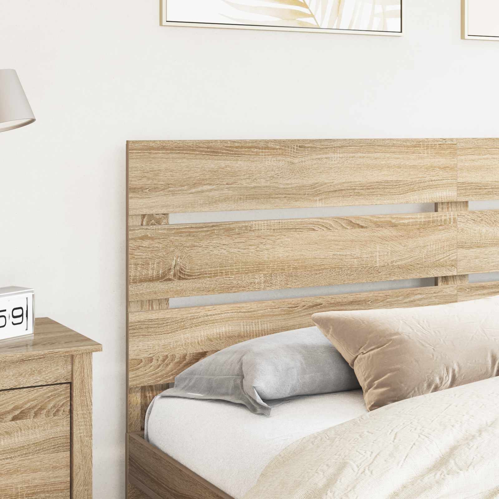 Hoofdbord Sonoma Eiken Bewerkt hout is nu te koop bij PeponiXL, paradijselijk wonen!