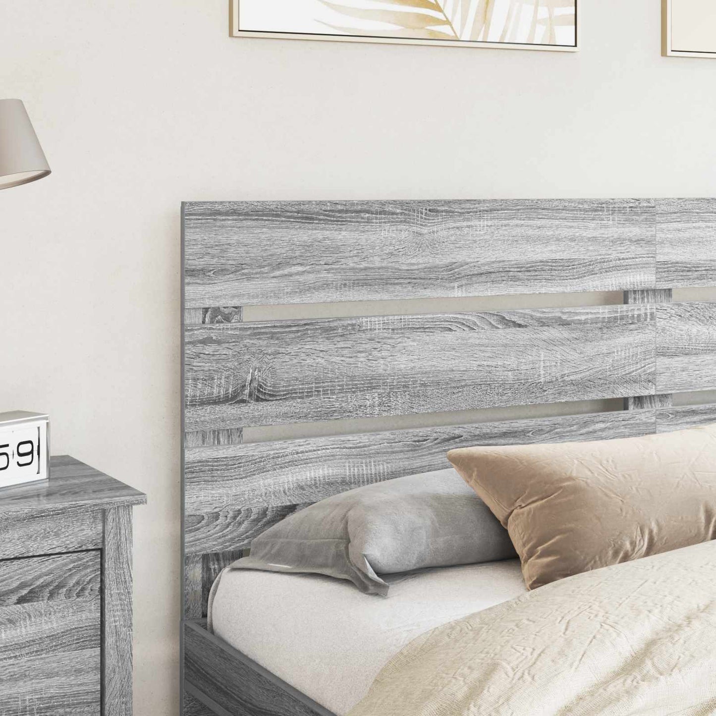 Hoofdbord Grijs Sonoma Bewerkt hout is nu te koop bij PeponiXL, paradijselijk wonen!