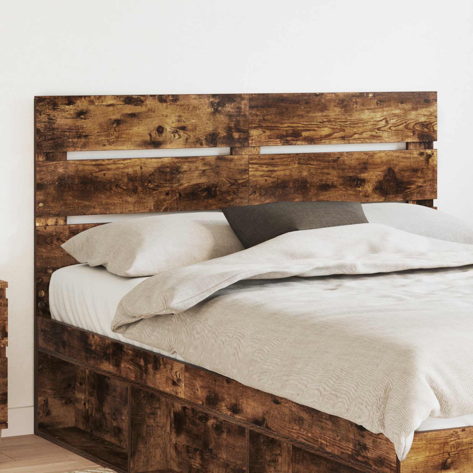 Hoofdbord Gerookt eiken Bewerkt hout is nu te koop bij PeponiXL, paradijselijk wonen!
