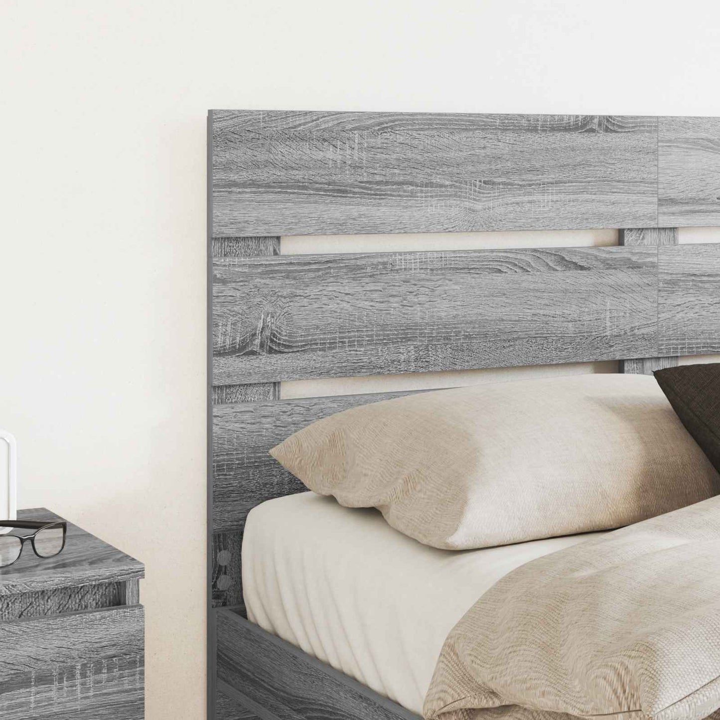 Hoofdbord Grijs Sonoma Bewerkt hout is nu te koop bij PeponiXL, paradijselijk wonen!