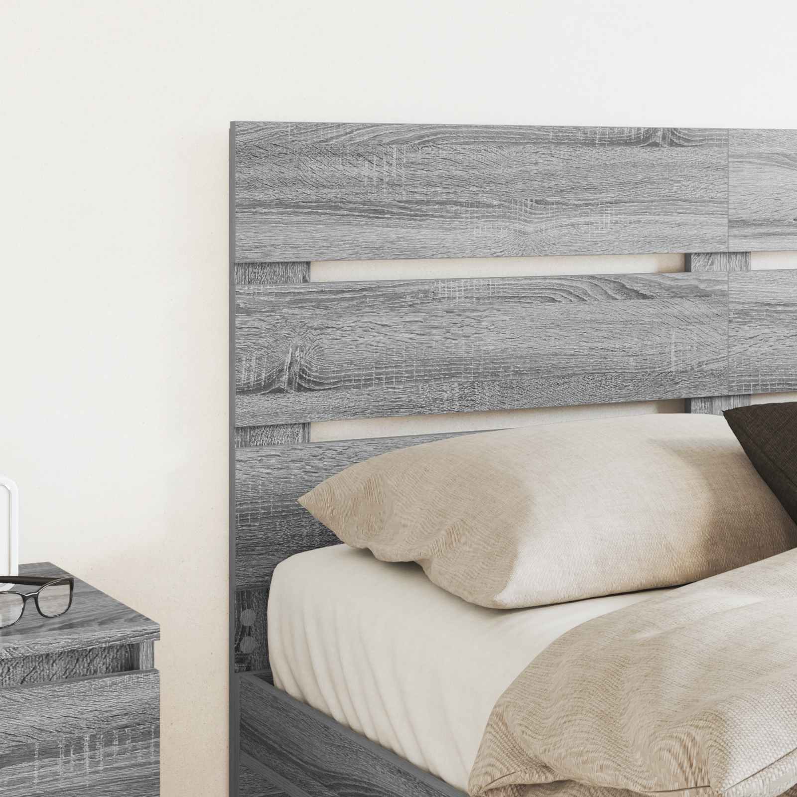 Hoofdbord Grijs Sonoma Bewerkt hout is nu te koop bij PeponiXL, paradijselijk wonen!