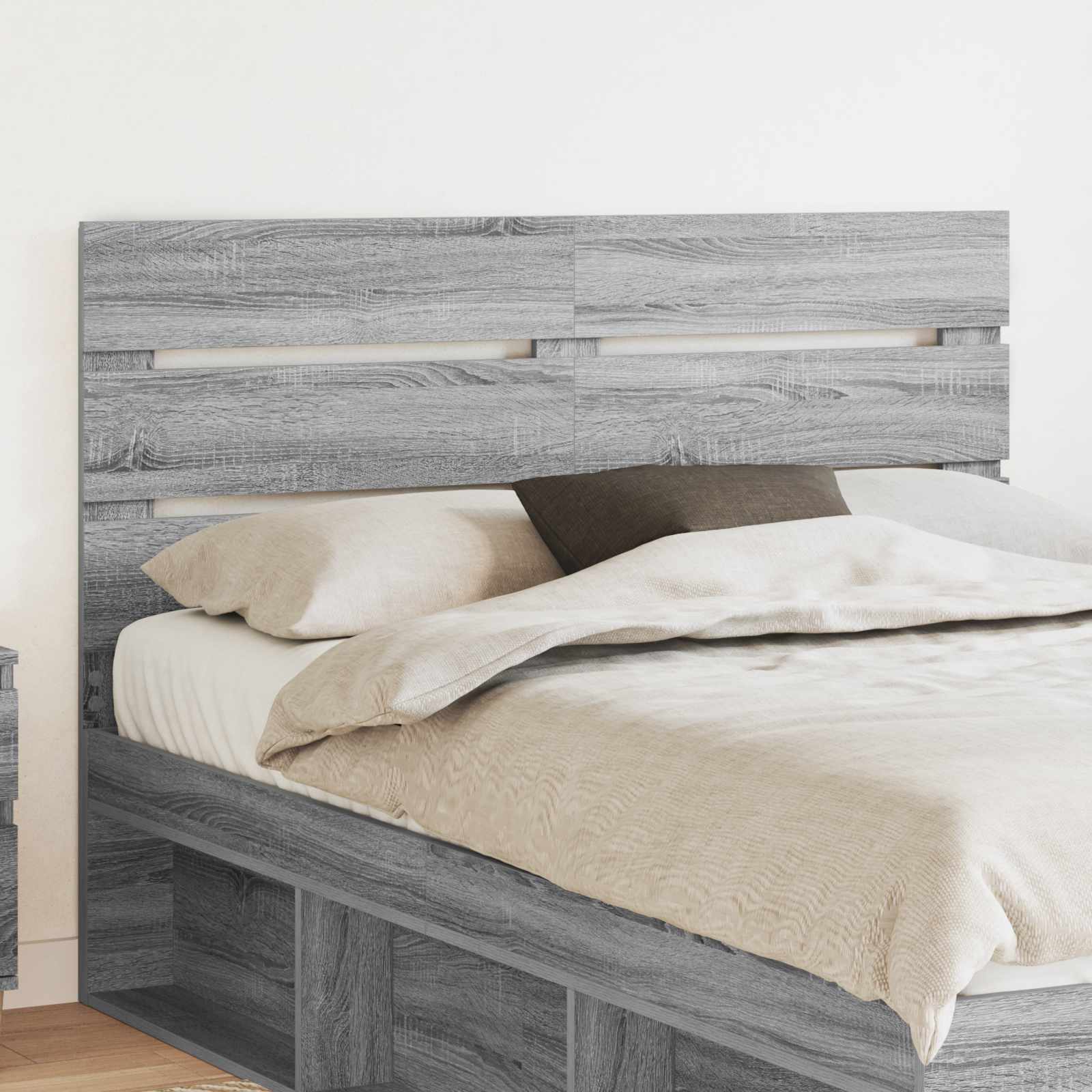 Hoofdbord Grijs Sonoma Bewerkt hout is nu te koop bij PeponiXL, paradijselijk wonen!