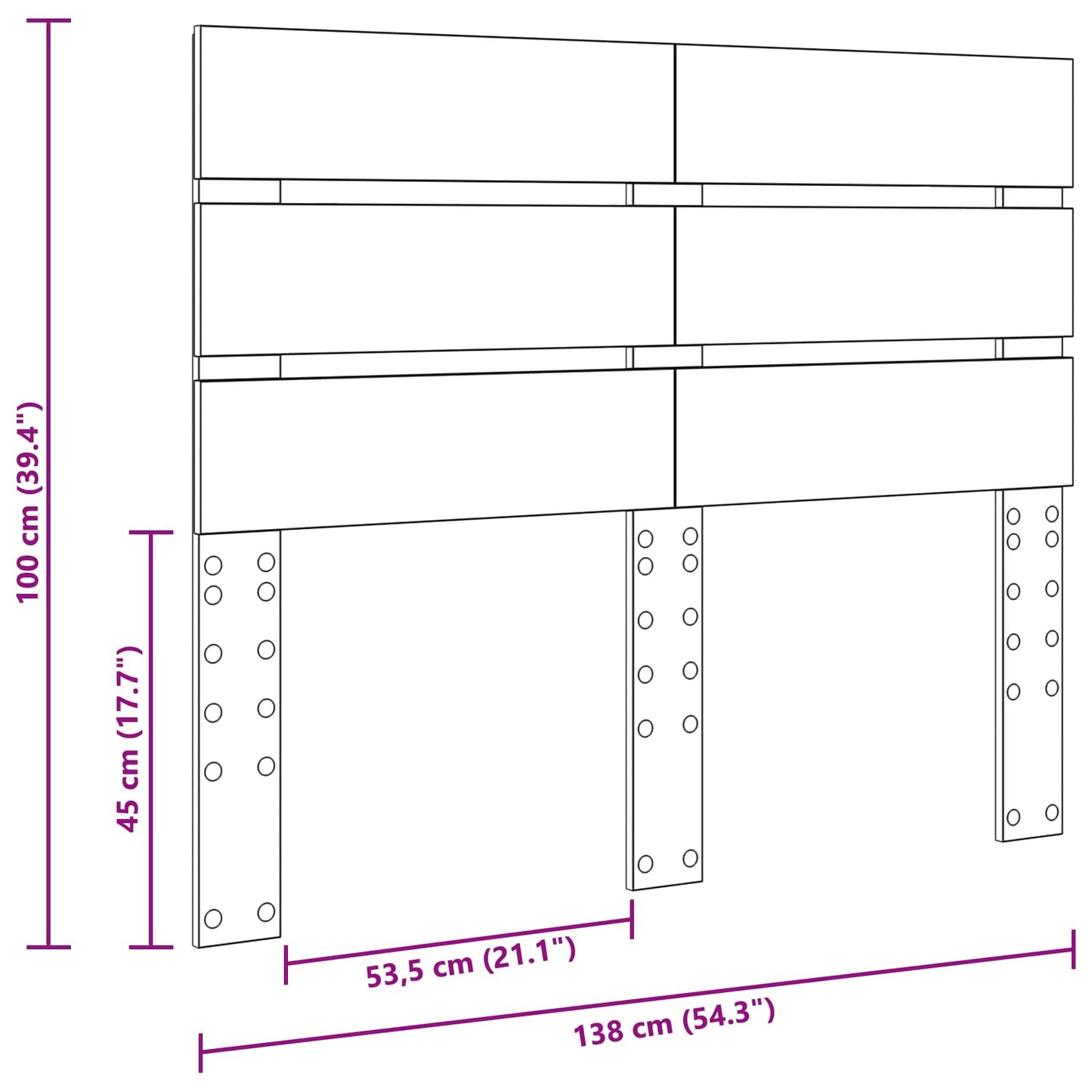 Hoofdbord Wit Bewerkt hout is nu te koop bij PeponiXL, paradijselijk wonen!