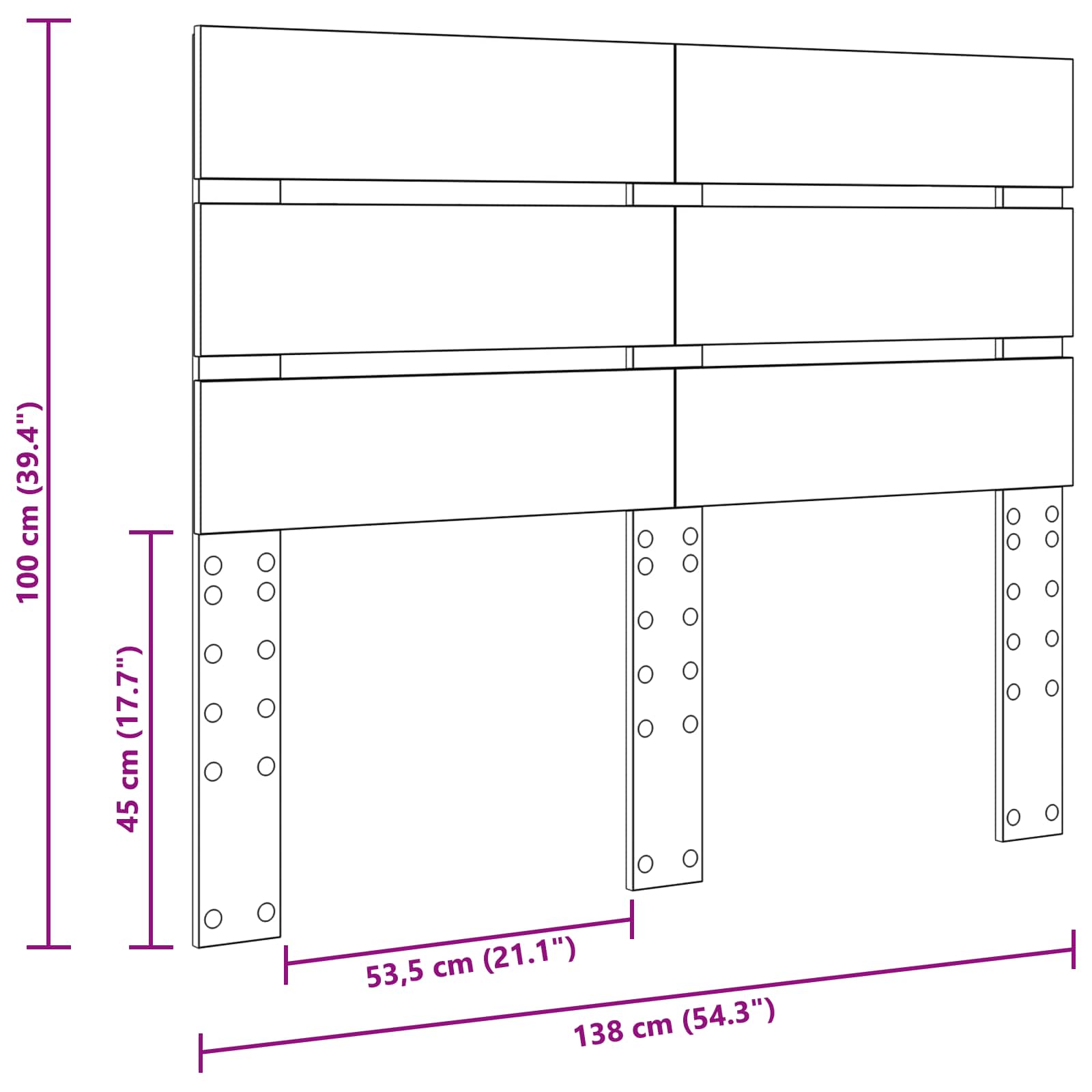 Hoofdbord Wit Bewerkt hout is nu te koop bij PeponiXL, paradijselijk wonen!