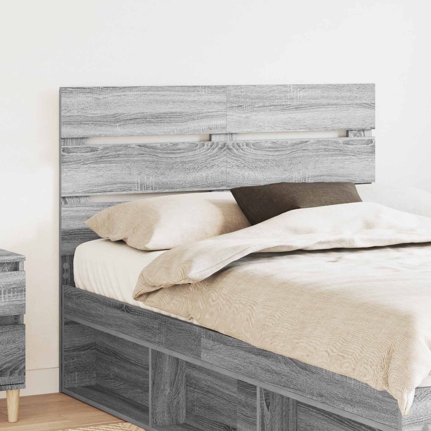 Hoofdbord Grijs Sonoma Bewerkt hout is nu te koop bij PeponiXL, paradijselijk wonen!