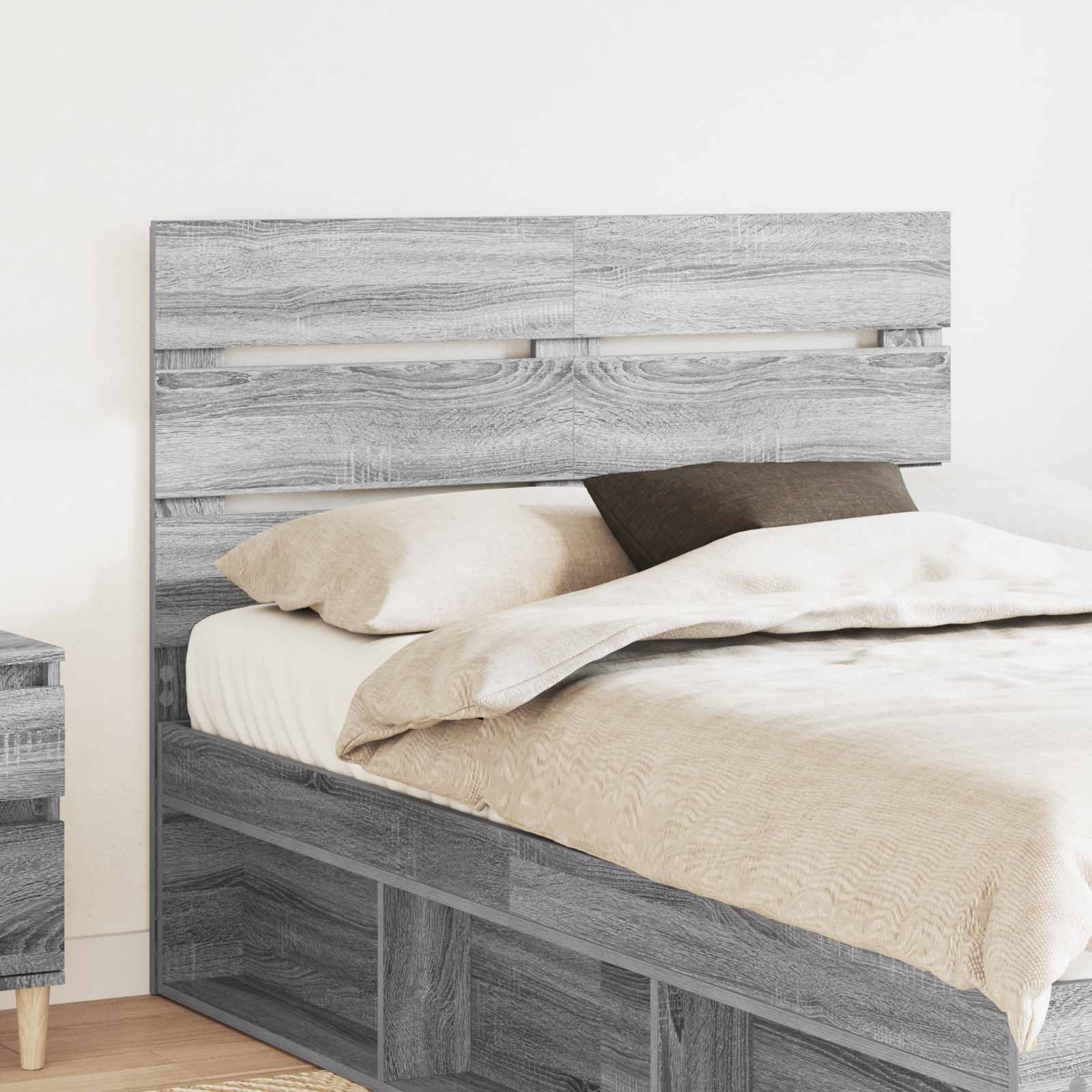 Hoofdbord Grijs Sonoma Bewerkt hout is nu te koop bij PeponiXL, paradijselijk wonen!