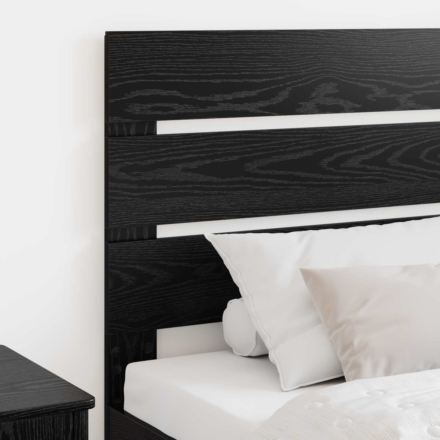 Hoofdbord Zwart Eiken Bewerkt hout is nu te koop bij PeponiXL, paradijselijk wonen!