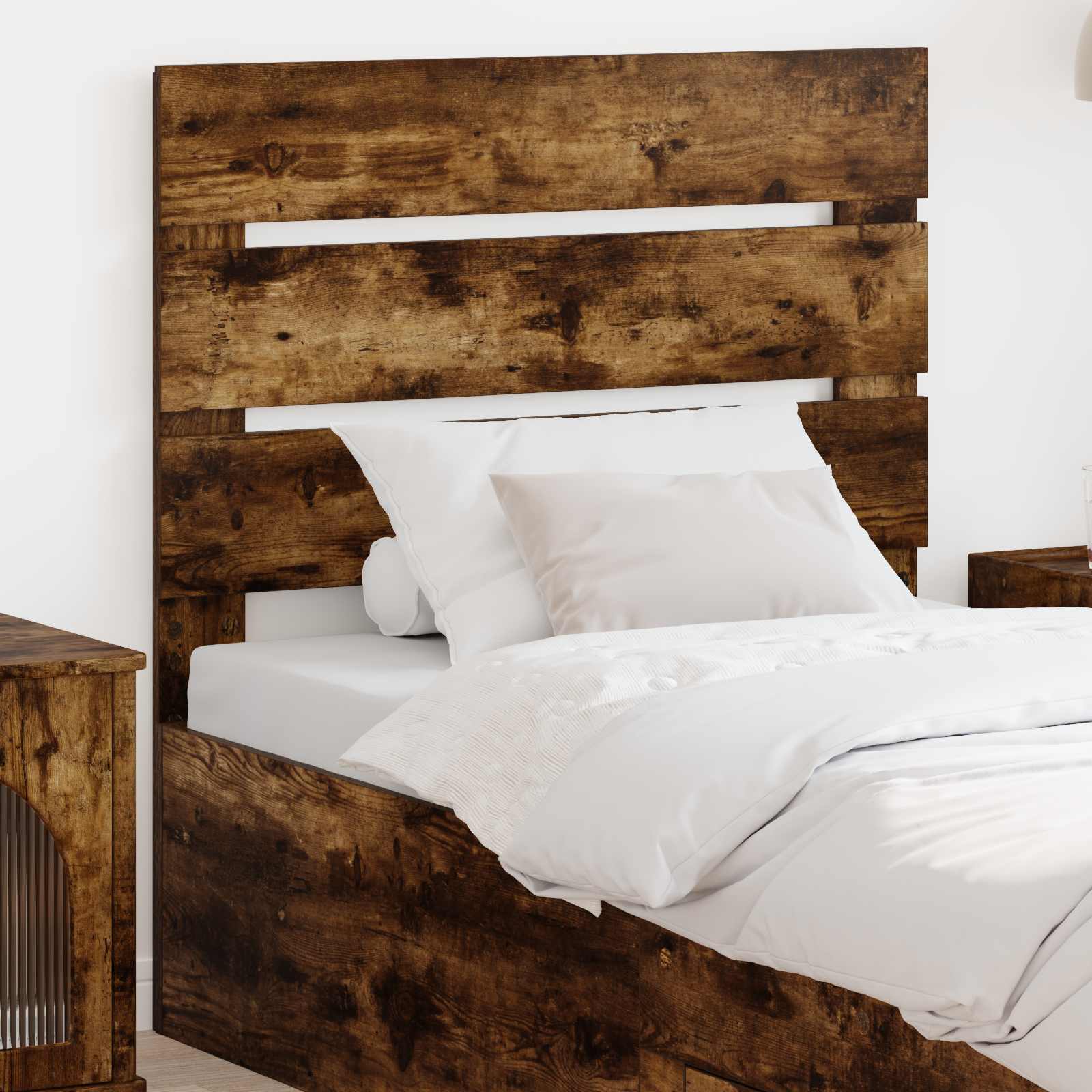 Hoofdbord Gerookt eiken Bewerkt hout is nu te koop bij PeponiXL, paradijselijk wonen!