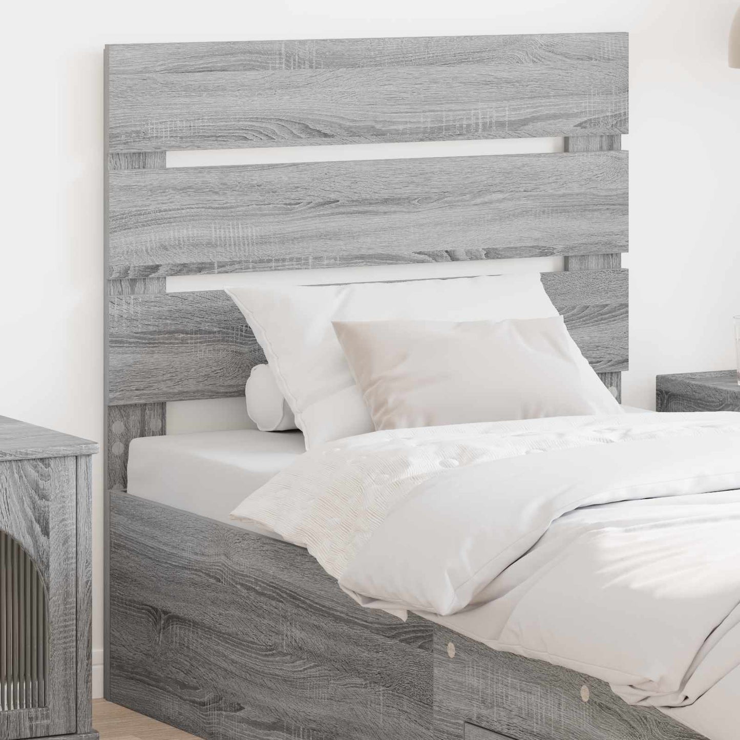 Hoofdbord Grijs Sonoma Bewerkt hout is nu te koop bij PeponiXL, paradijselijk wonen!