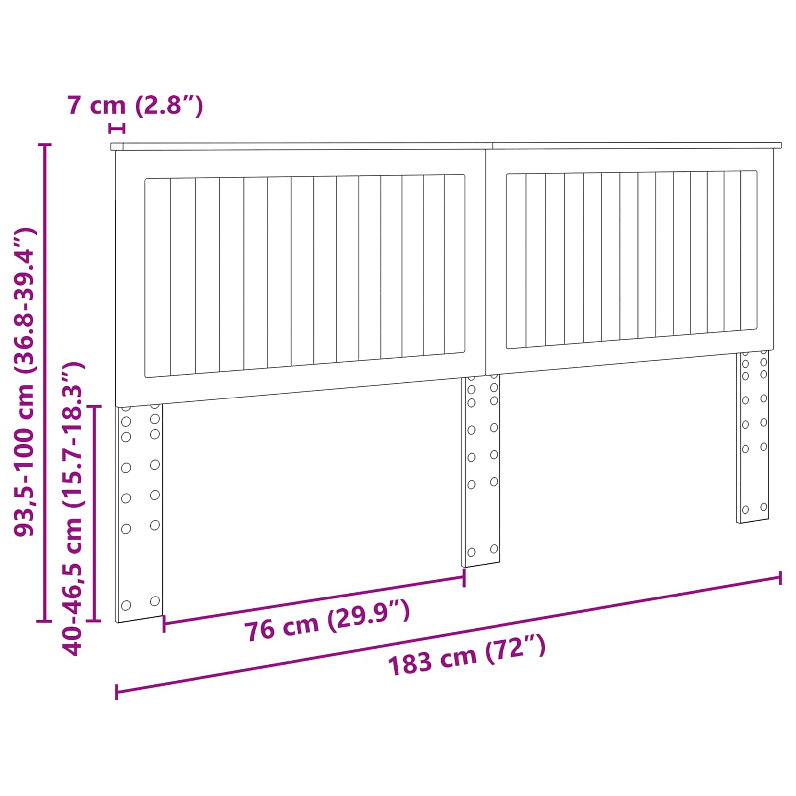 Hoofdbord met hoofdeinde Beton Grijs 180 cm Bewerkt hout is nu te koop bij PeponiXL, paradijselijk wonen!