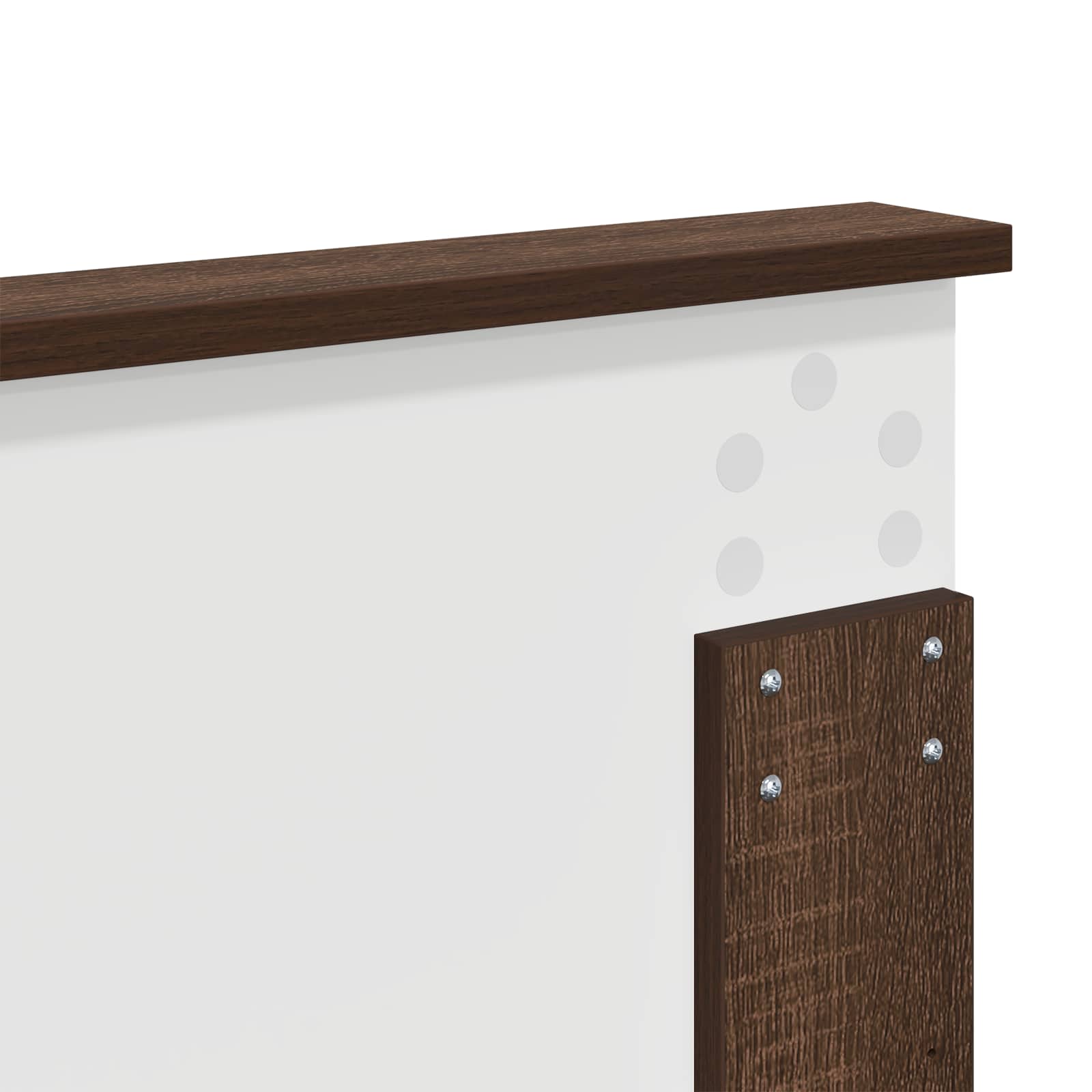 Hoofdbord met hoofdeinde Bruin Eiken 180 cm Bewerkt hout is nu te koop bij PeponiXL, paradijselijk wonen!