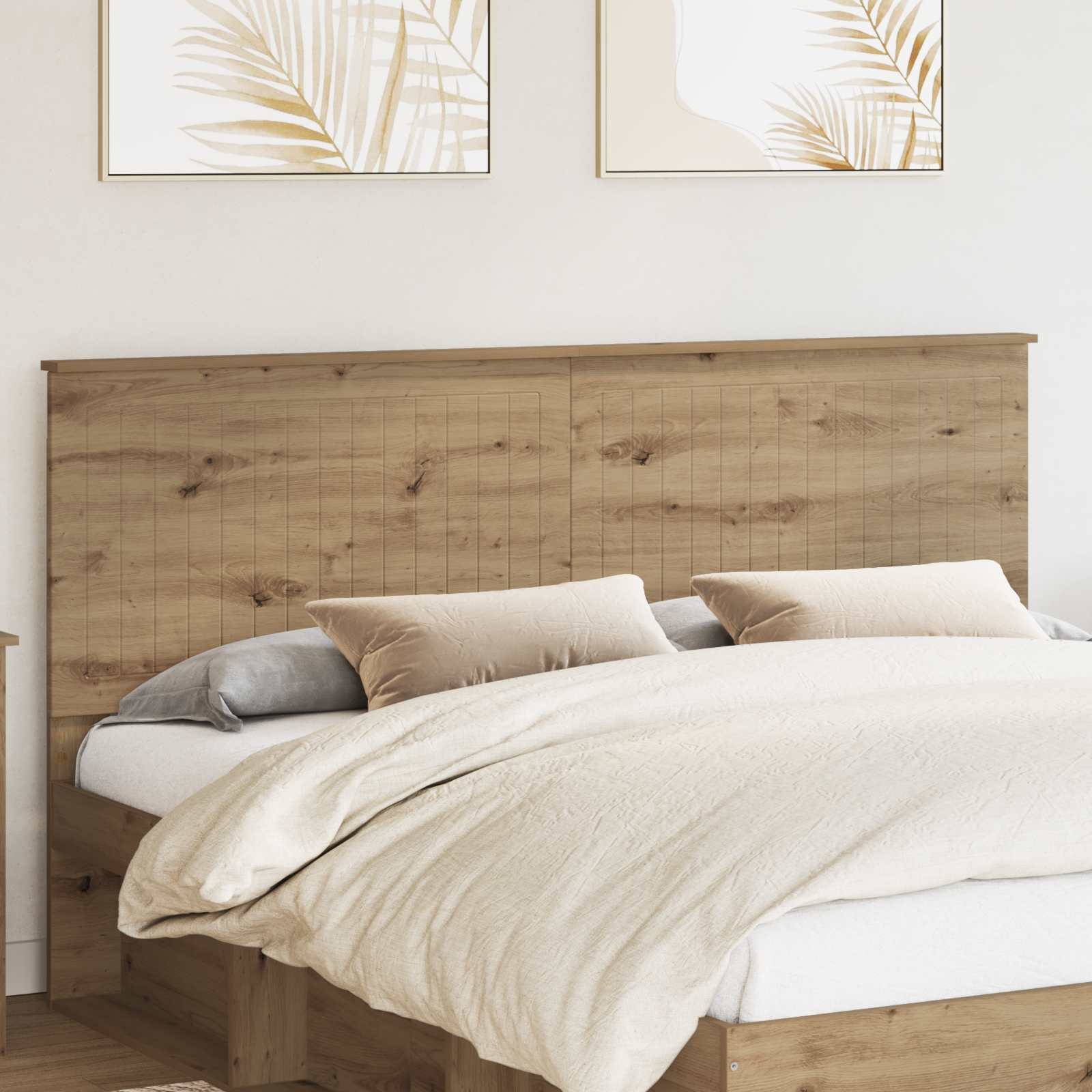 Hoofdbord met hoofdeinde Artisan Eiken 180 cm Bewerkt hout is nu te koop bij PeponiXL, paradijselijk wonen!