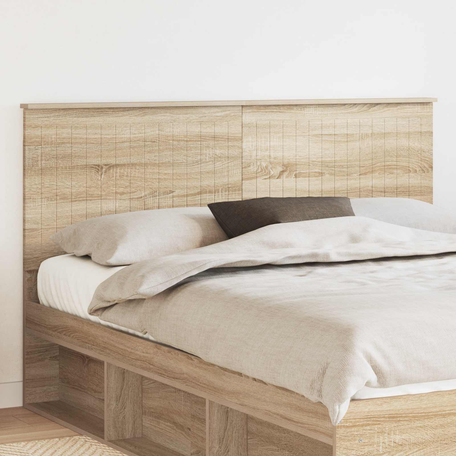 Hoofdbord met hoofdeinde Sonoma Eiken 160 cm Bewerkt hout is nu te koop bij PeponiXL, paradijselijk wonen!