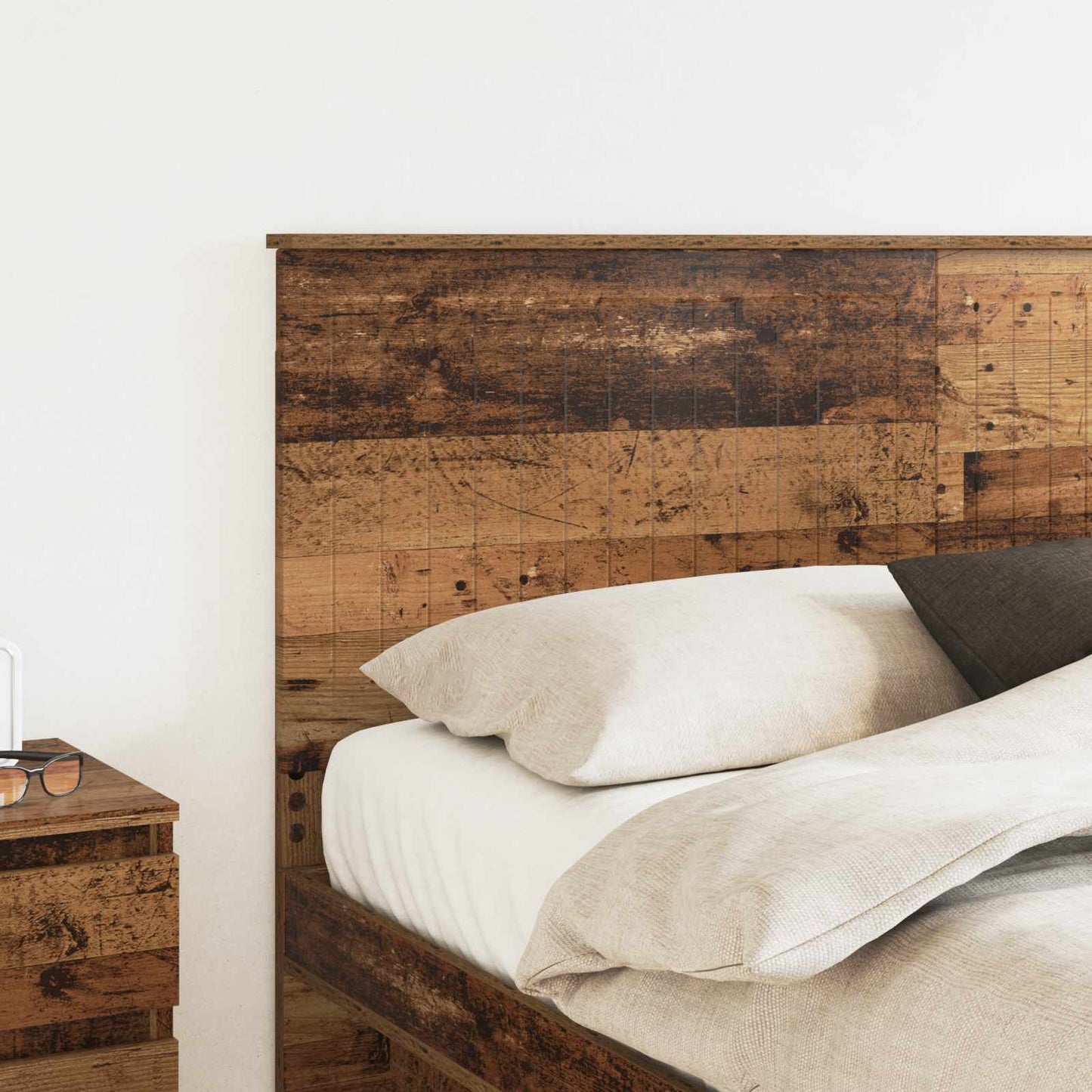 Hoofdbord met hoofdeinde Oud Hout 160 cm Bewerkt hout is nu te koop bij PeponiXL, paradijselijk wonen!
