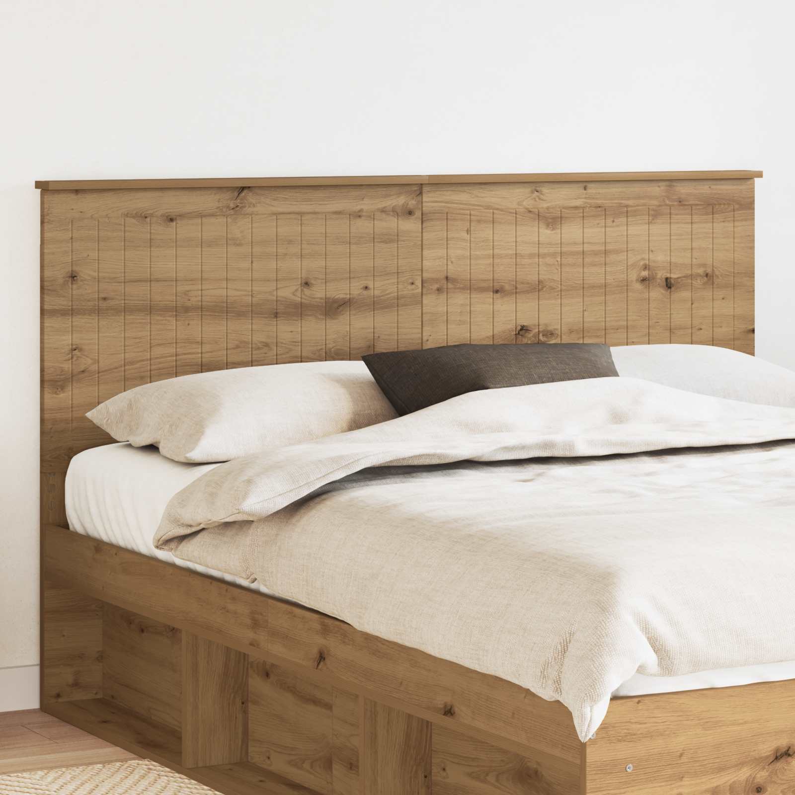 Hoofdbord met hoofdeinde Artisan Eiken 160 cm Bewerkt hout is nu te koop bij PeponiXL, paradijselijk wonen!