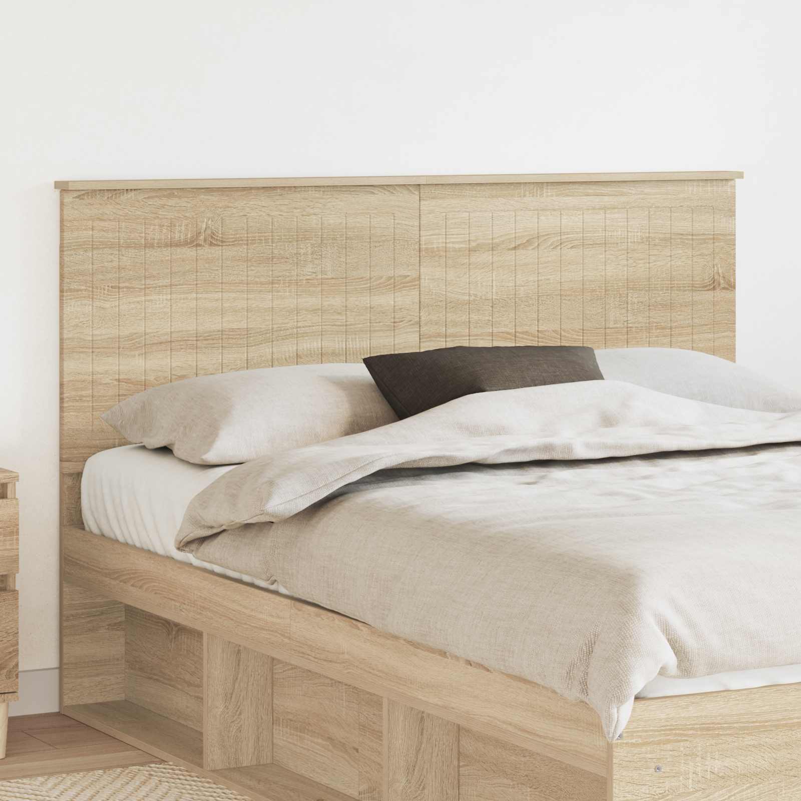 Hoofdbord met hoofdeinde Sonoma Eiken 150 cm Bewerkt hout is nu te koop bij PeponiXL, paradijselijk wonen!