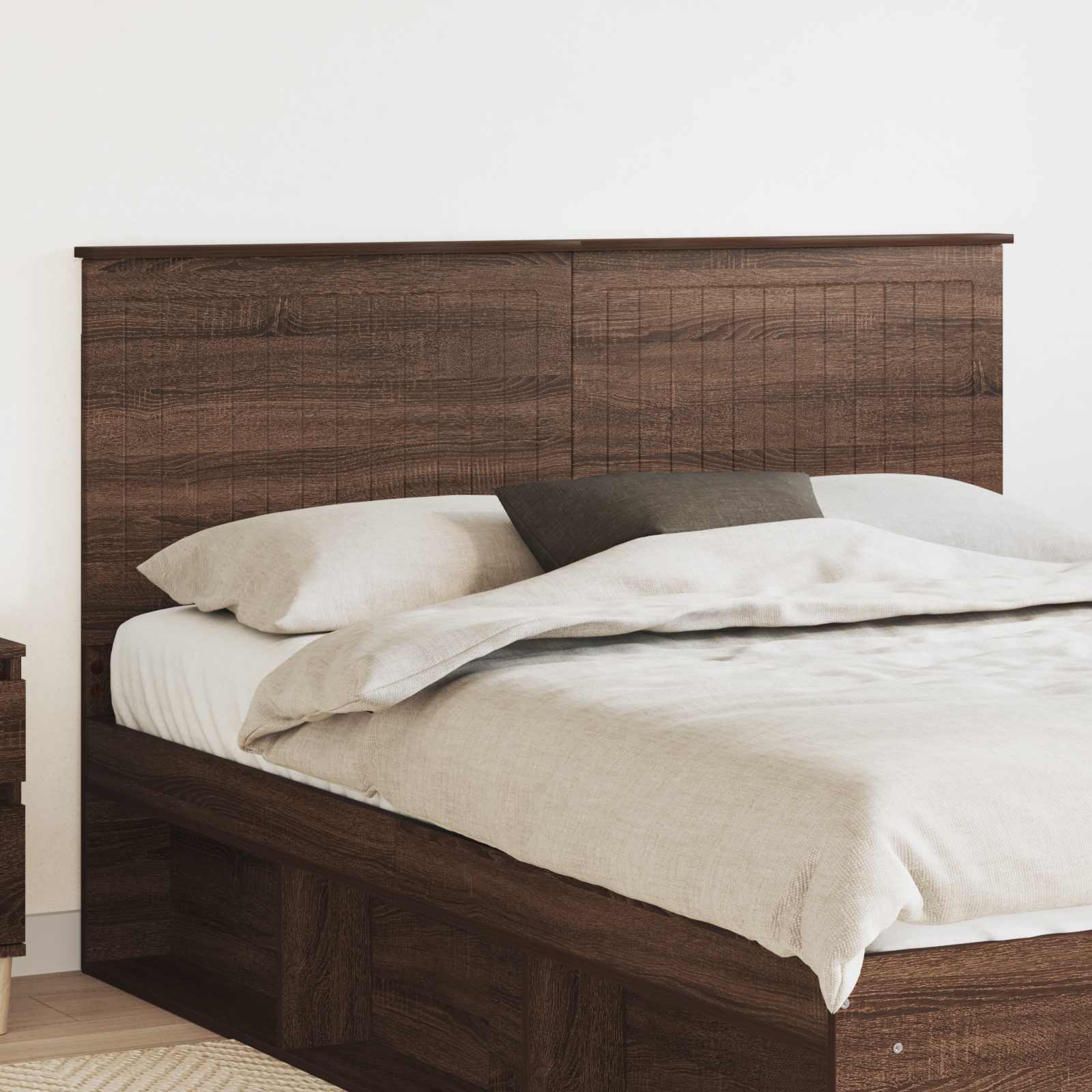 Hoofdbord met hoofdeinde Bruin Eiken 150 cm Bewerkt hout is nu te koop bij PeponiXL, paradijselijk wonen!