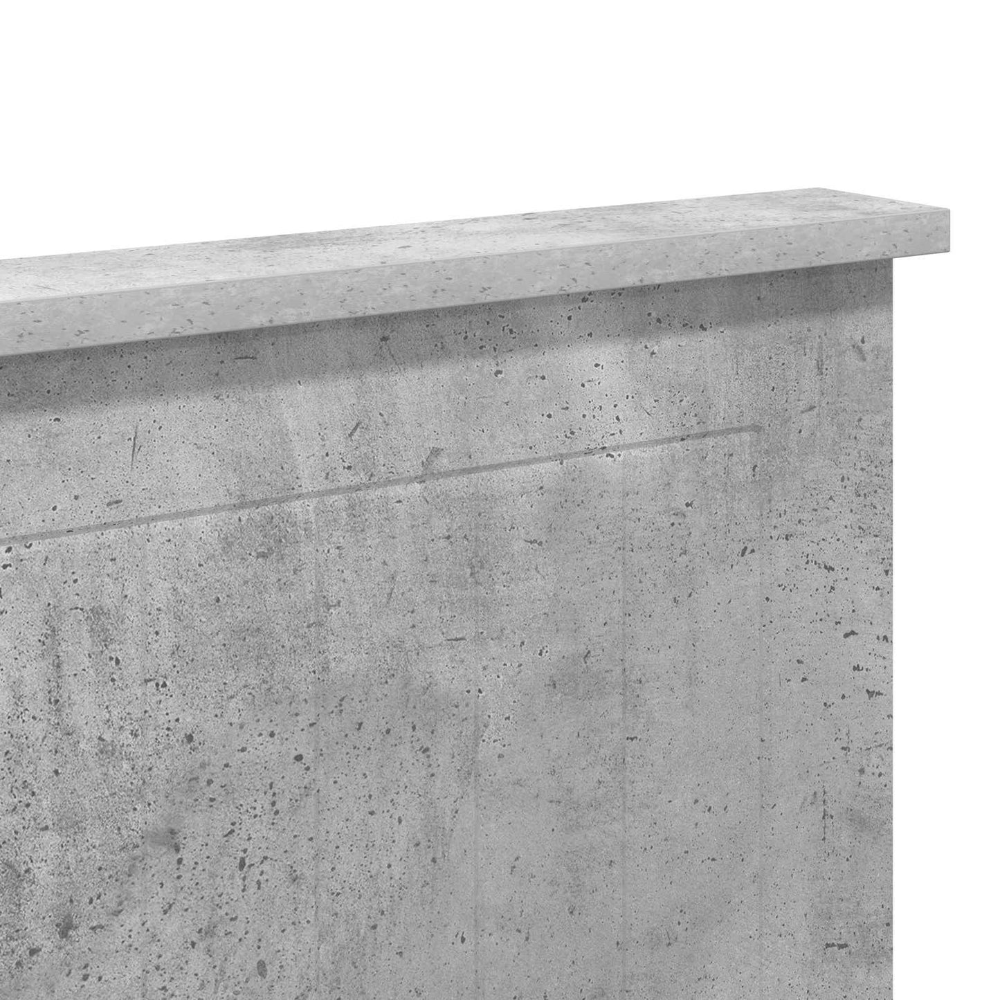 Hoofdbord met hoofdeinde Beton Grijs 140 cm Bewerkt hout is nu te koop bij PeponiXL, paradijselijk wonen!